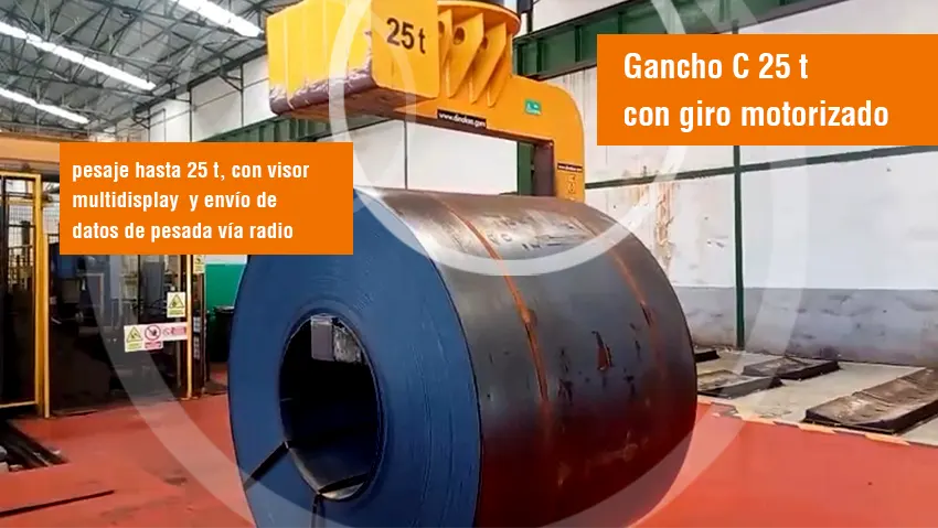 DINAKSA gancho C con giro motorizado cabecera